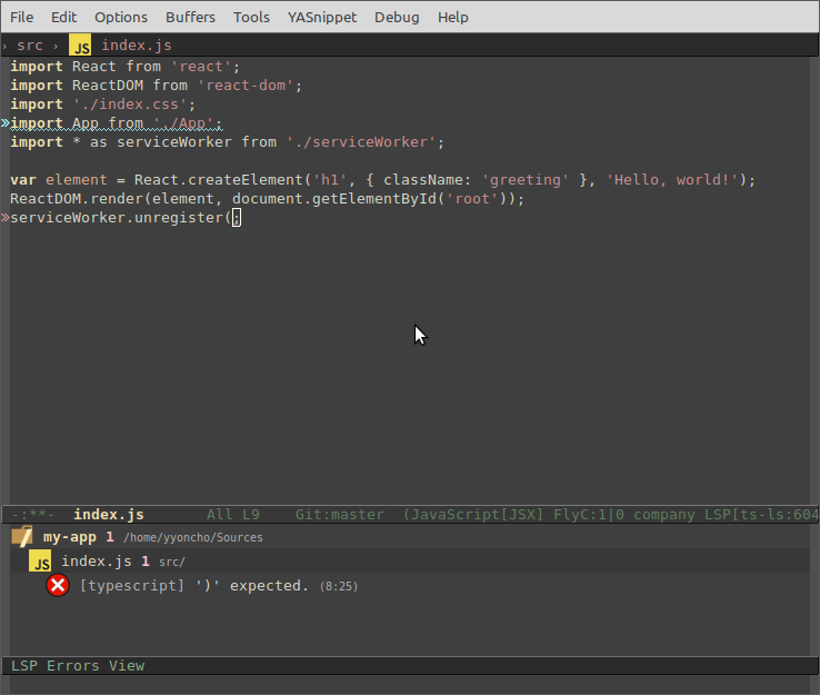 JavaScript error